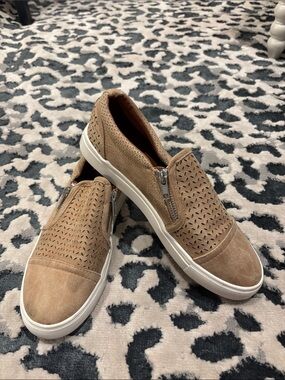 Report Tan Suede Slip-On Sneakers